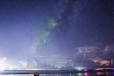 A late meteor shower